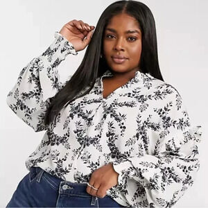 In The Style Women Trendy Blouses Casual Tops Long Sleeve Floral Sz 20UK  US 16